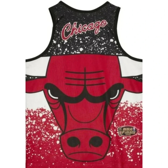 Mitchell & Ness Scarlet NBA Chicago Bulls Jumbotron Mesh Tank Size Small - Picture 2 of 10
